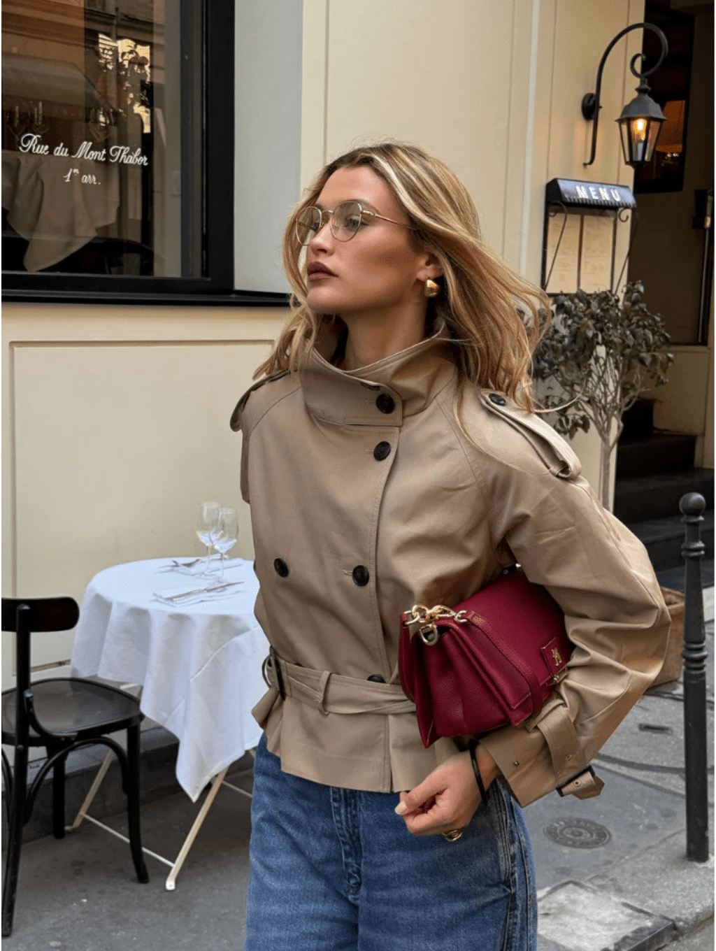 Chic Cropped Trench Coat for Women - Stylish, Durable Outerwear 3