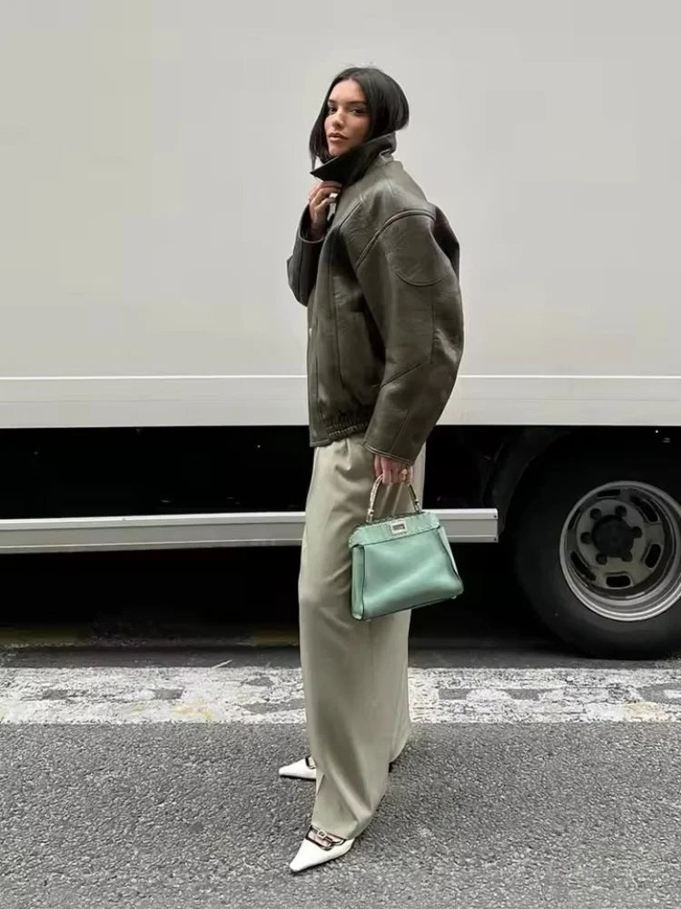 Nova Faux Leather BomberJacket 6