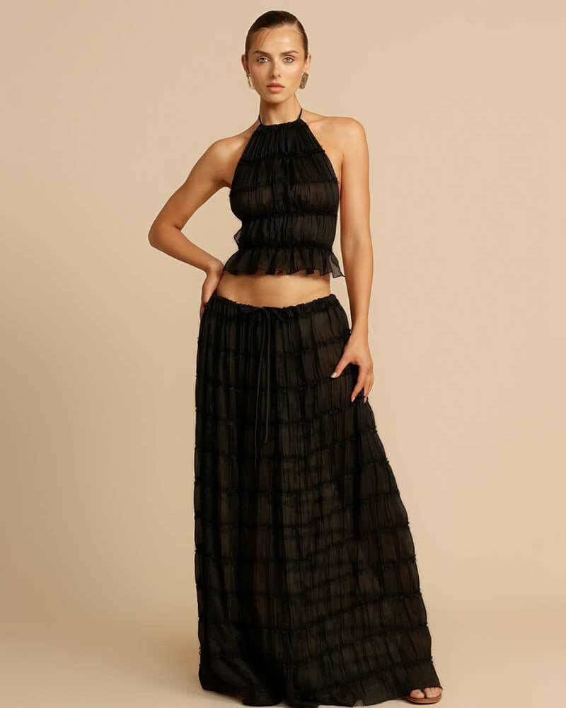 Valerie two-piece set with frill details - SOERA Store