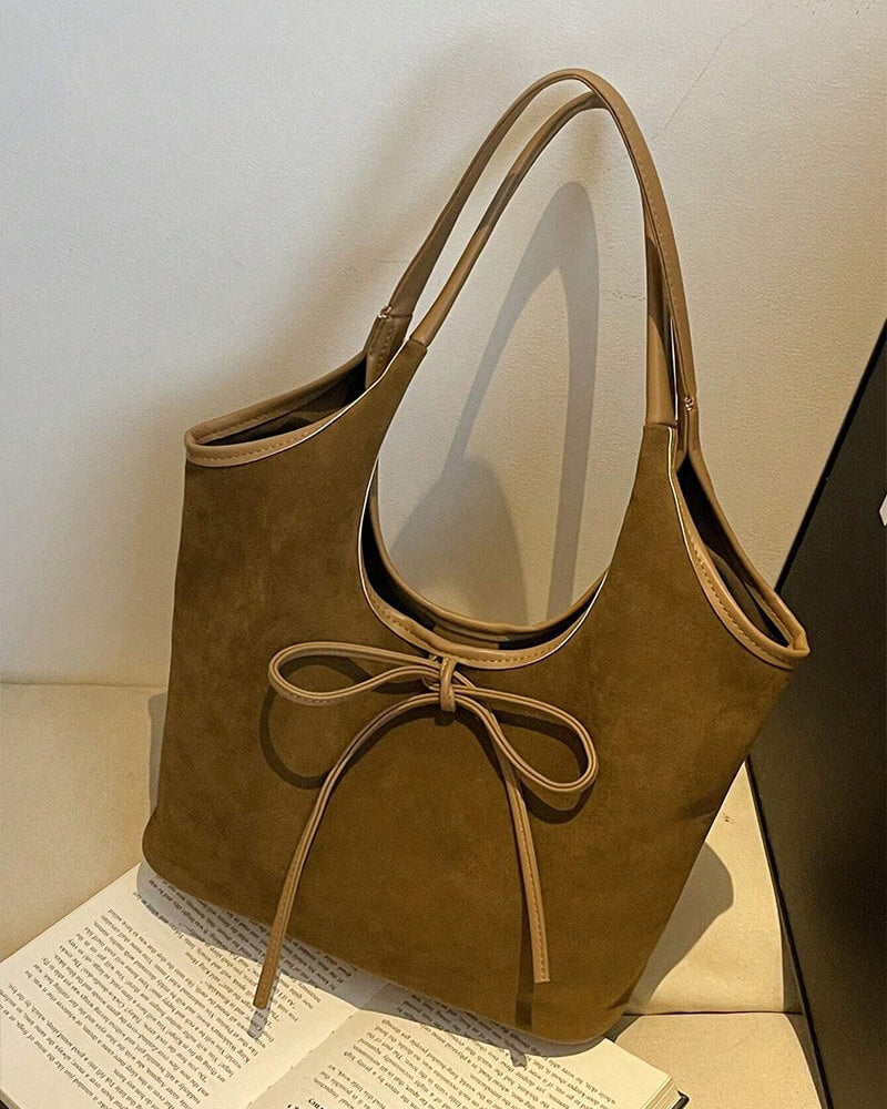 Florence Suede Bow Bag - SOERA Store