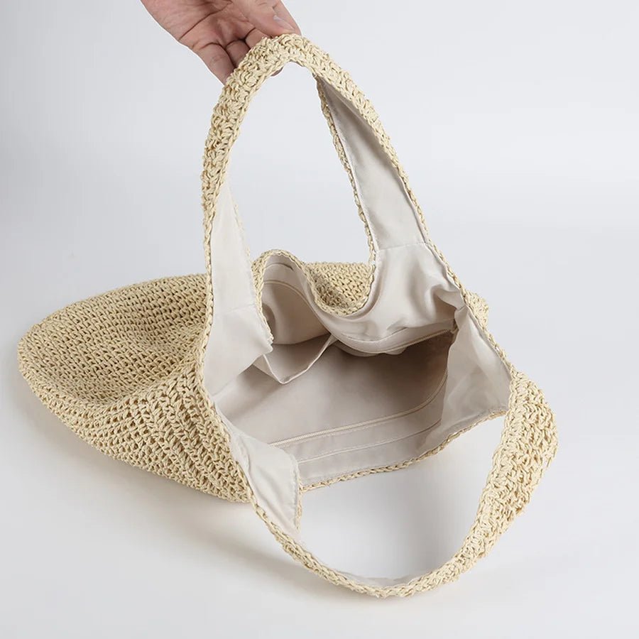 SOERA Beatrice Woven Rattan Tote Bag - Bag - Brown