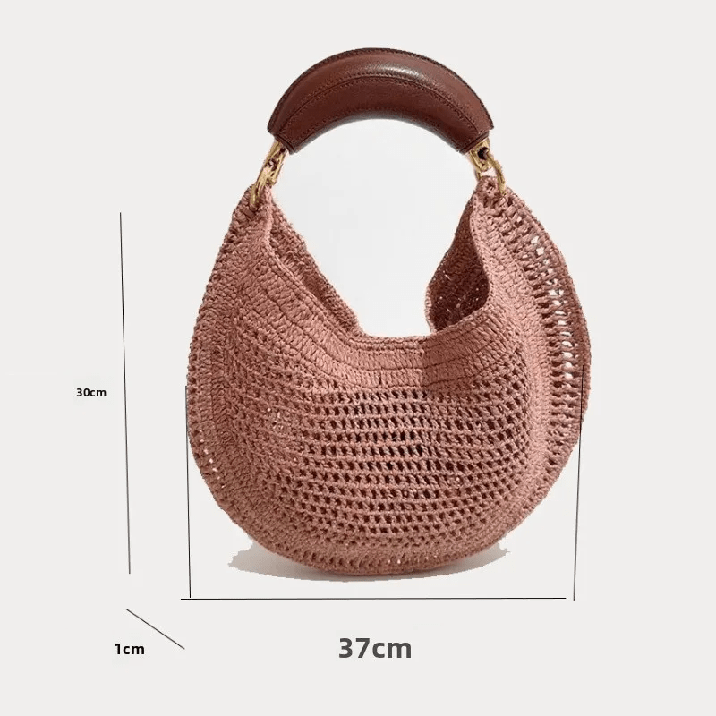 SOERA Bianca Crescent Woven Bag - Bag - Black