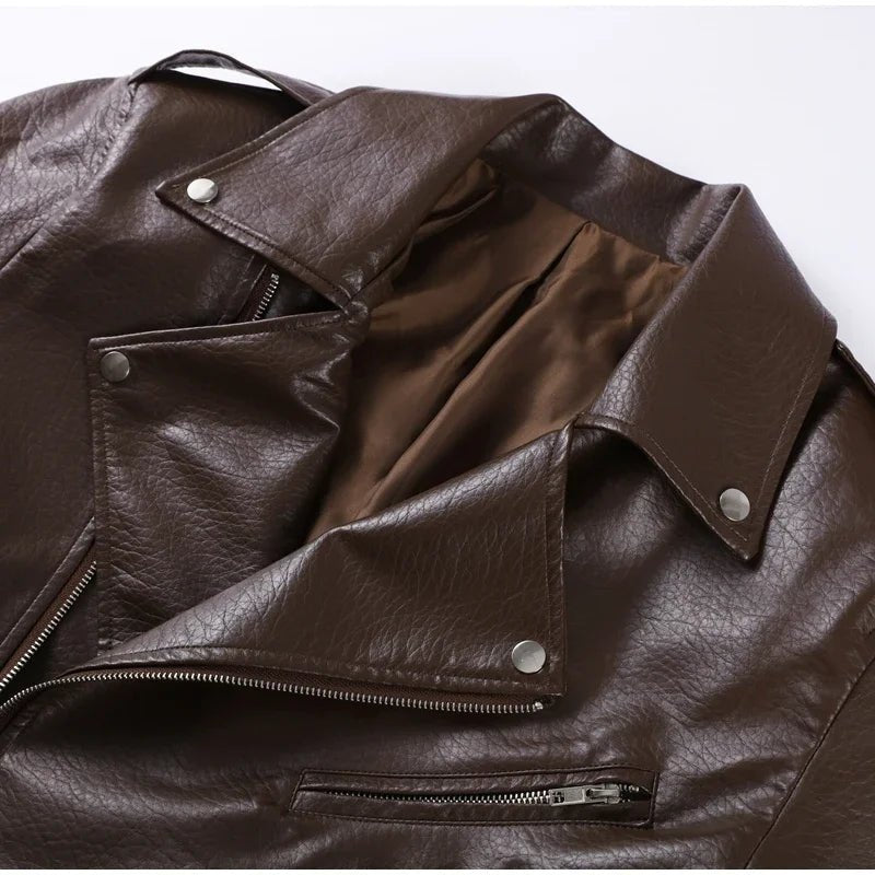 SOERA Jackie Zip-Up Lapel Jacket - Coats & Jackets - Brown S