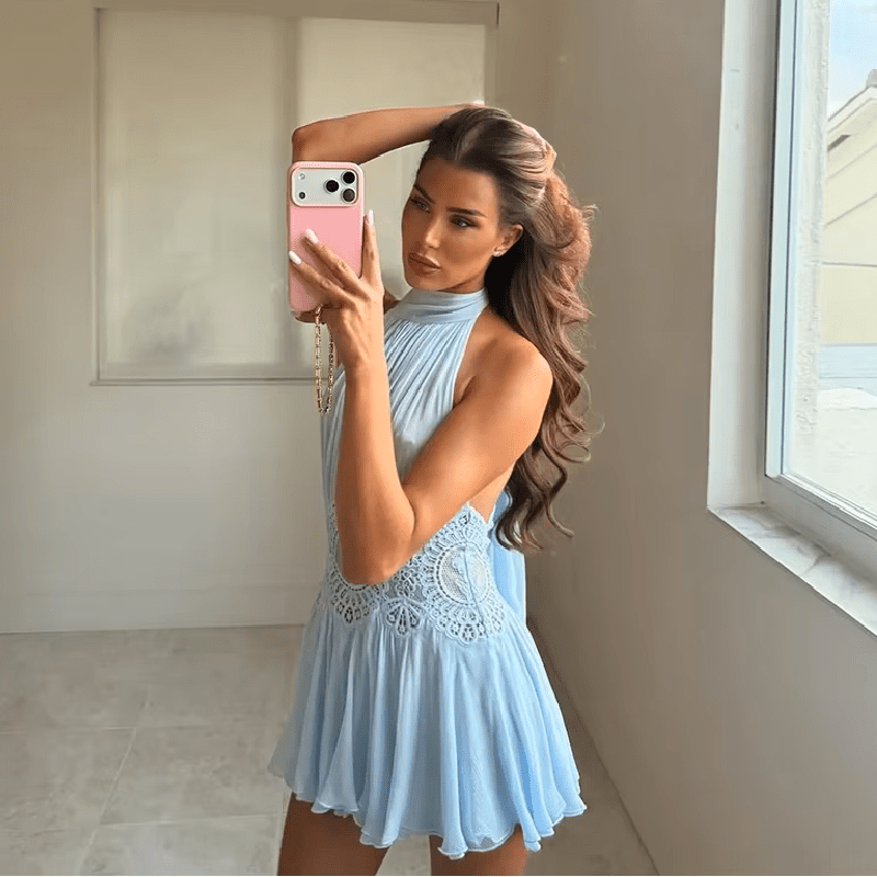 SOERA Sophia Halter Neck Backless Mini Dress - Dress - SOERA-132803-DEF-OS-62661 L