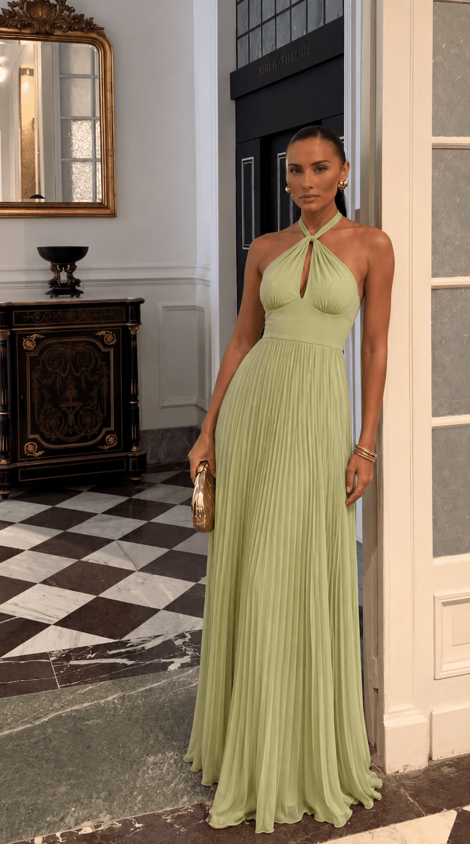 SOERA Georgia Halter Pleated Maxi Dress - Dresses - XS