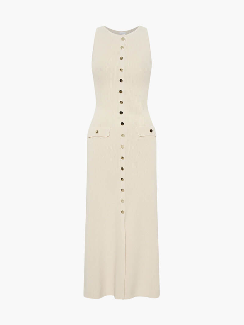 SOERA Georgia Maxi Dress - Dresses - DWOD2-RE615001 Beige S