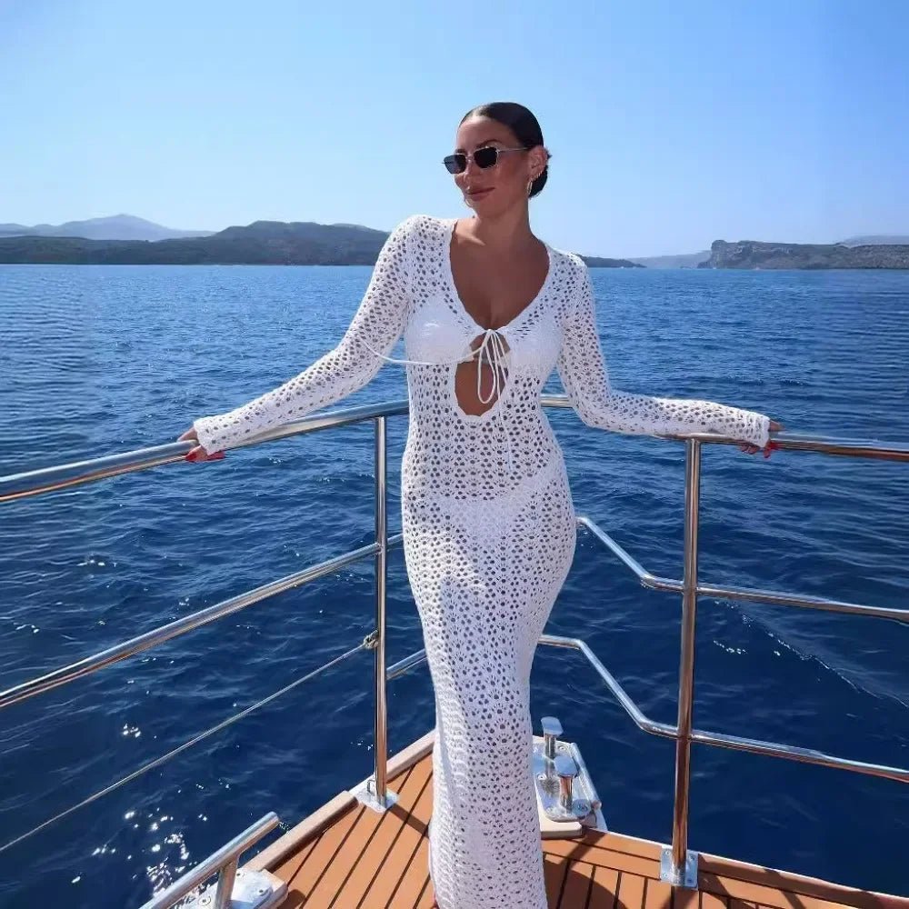 SOERA Lori Hollow Out Crochet Beach Dress - Dresses - 1005007384790575-;jh1772135168693784962 L