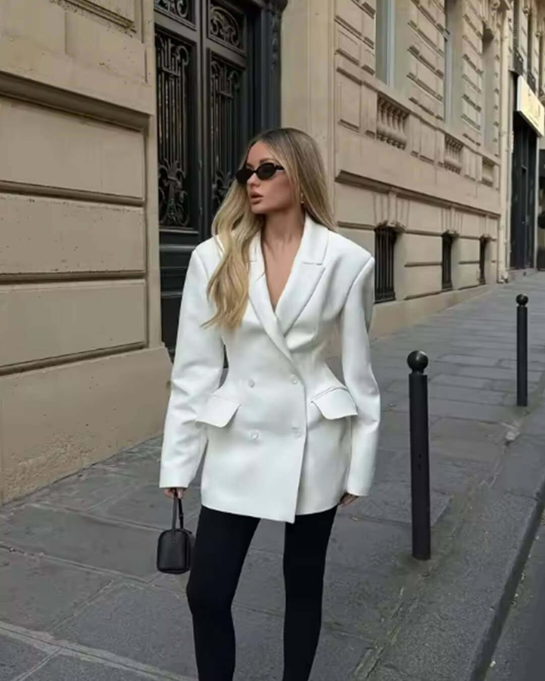 SOERA Mariana Double Breasted Mini Dress - Dresses - 1005010267424765-;KT1770721238453295844 White L