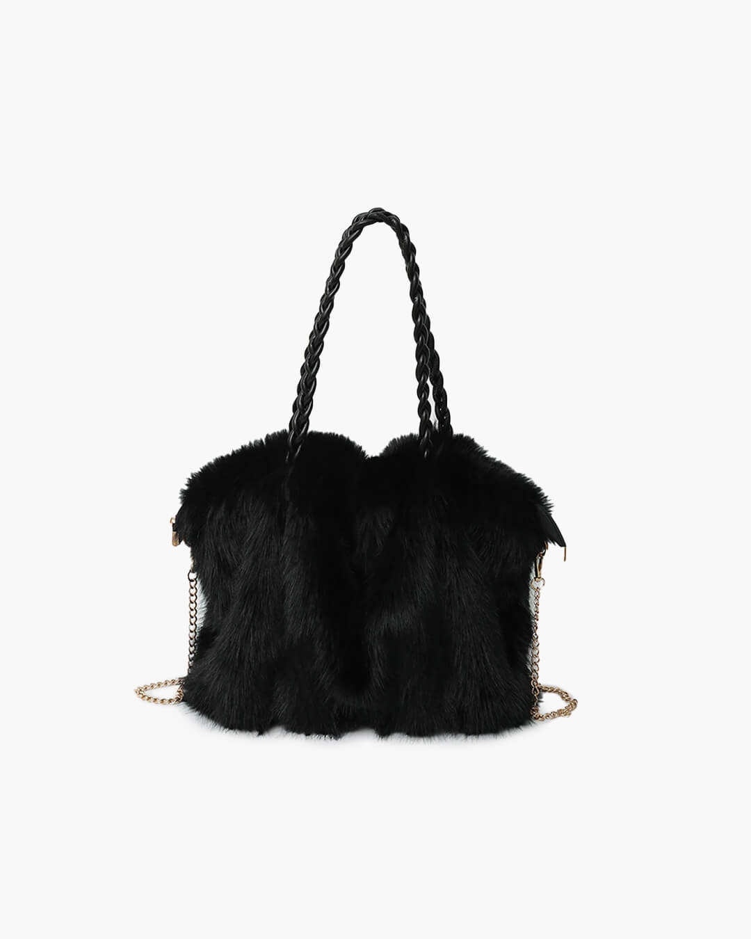 SOERA Loreen Faux Fur Tote Bag - Handbags - 3256810099084014-;hA1765284569702157941 Black