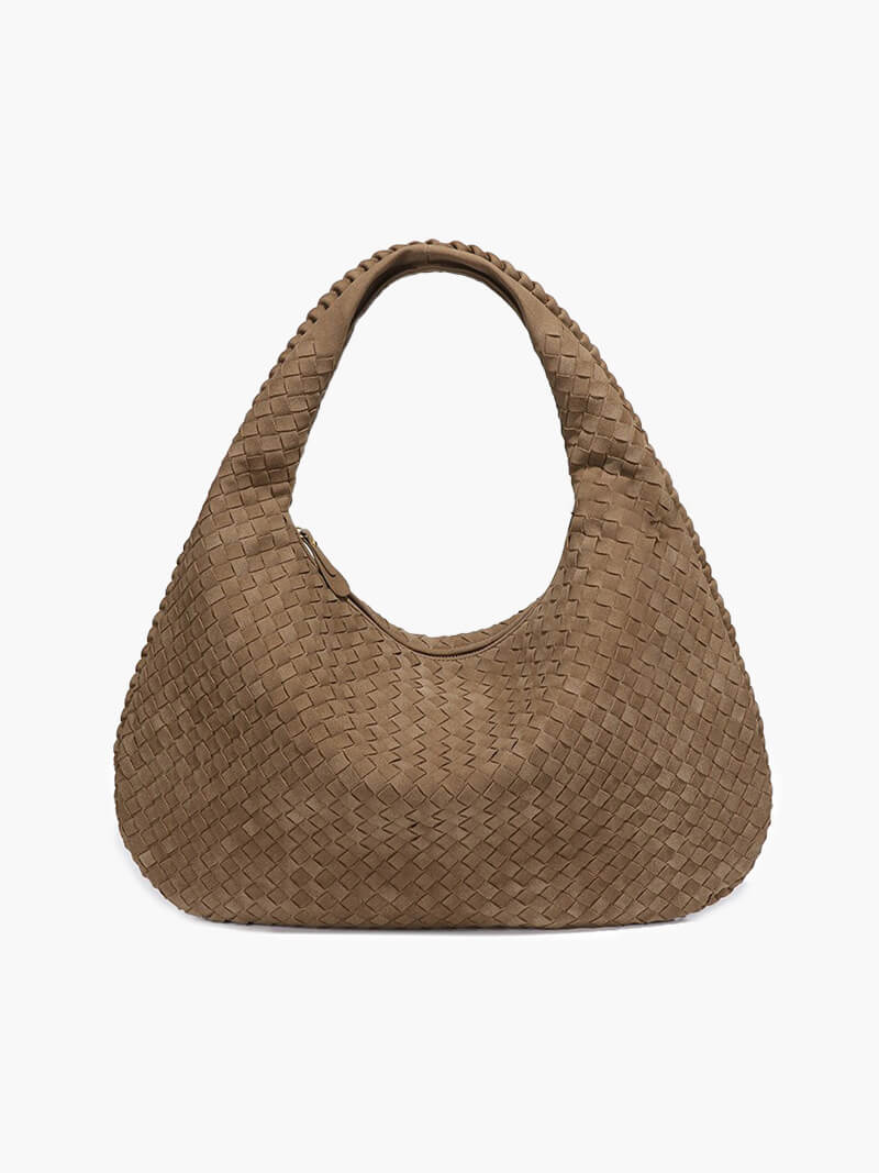 SOERA Suede Woven Bag XL - Handbags - Brown