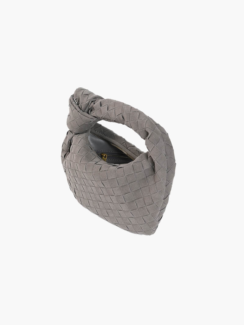 SOERA Woven Bag mini suede - Handbags - DBAD2-WK272006 Grey