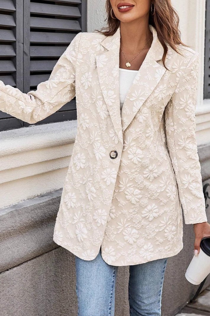 SOERA Celeste Jacquard Single Button Blazer - Jacket - M
