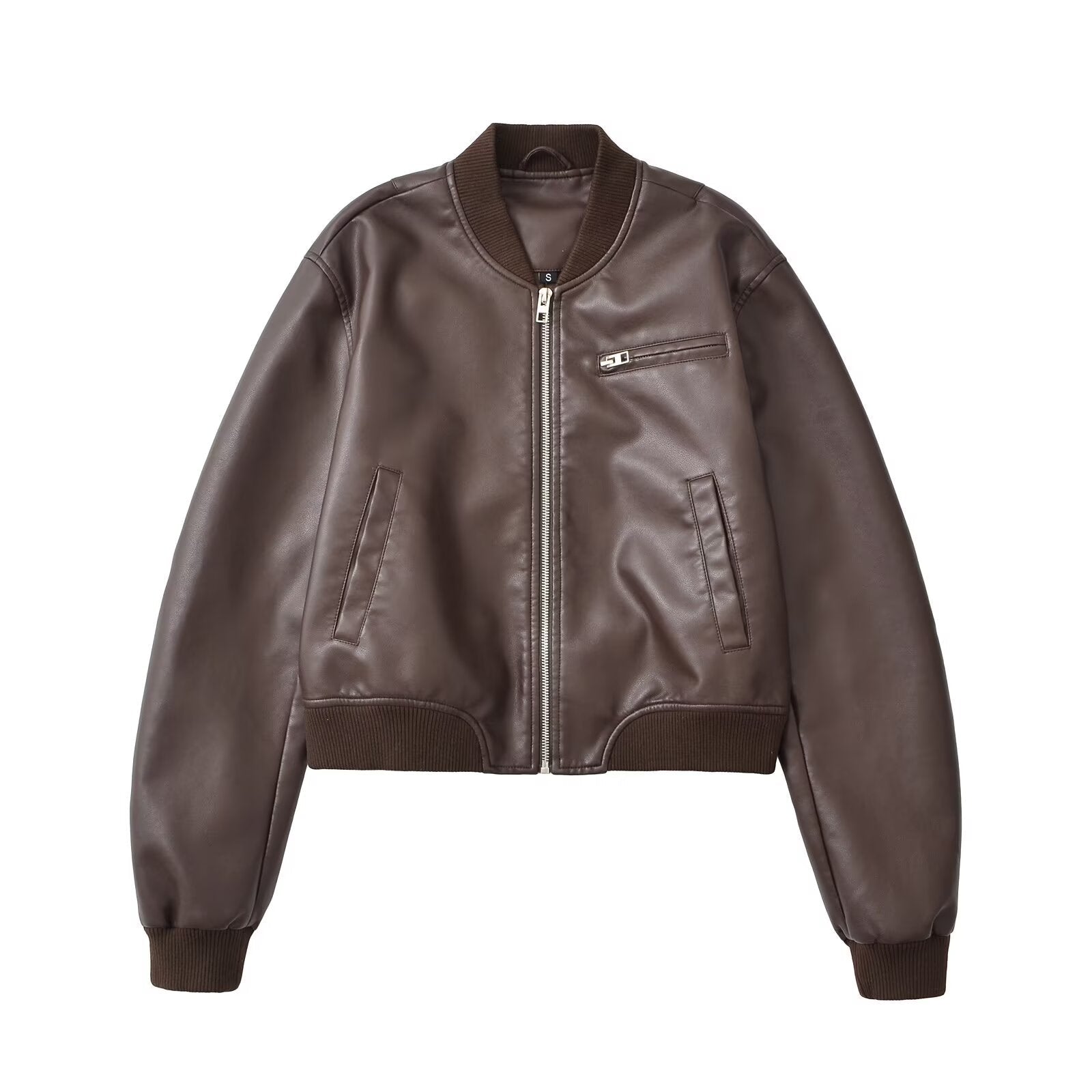 SOERA Arabella Faux Leather Bomber Jacket - Jackets - 1005008920972081-;LG1775552729057486289 S