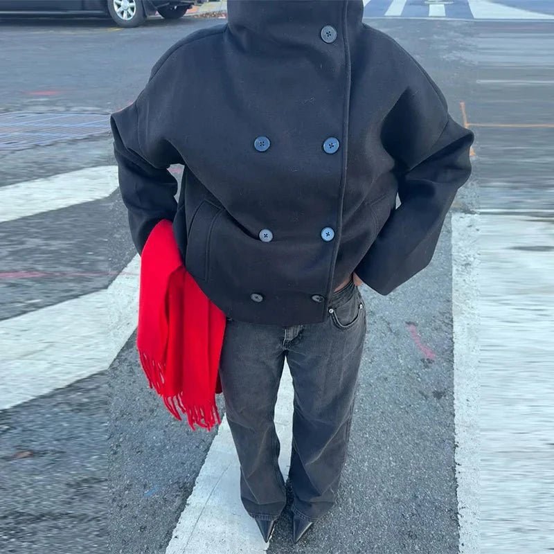 SOERA Clarissa Jacket with Stand Collar - Jackets - 3256808963234961-;fX1756169213036166020 Black M