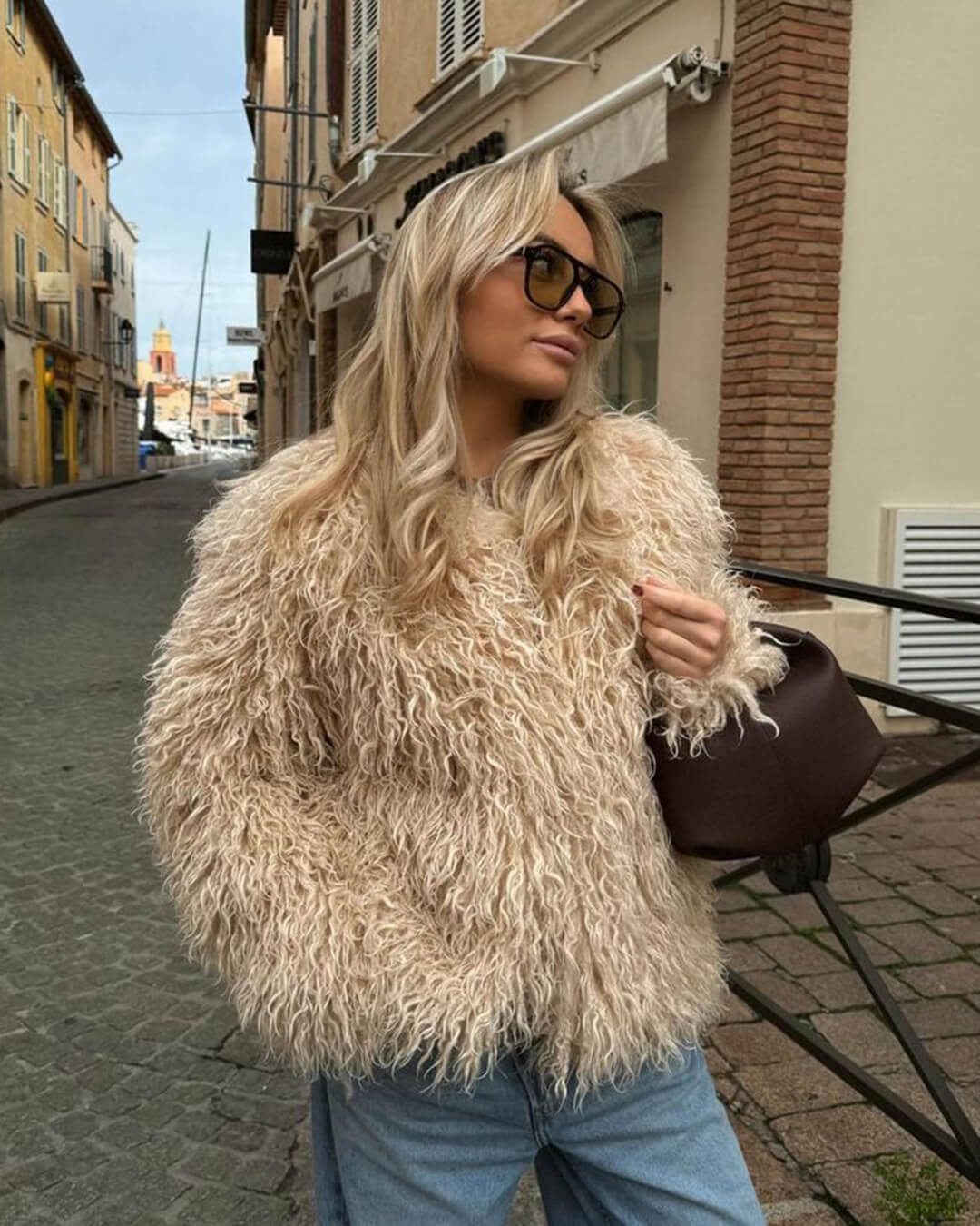 SOERA Elsie Fluffy Cropped Faux Fur Coat - Jackets - 3256808143910110-;Te1764703454481405840 Beige M