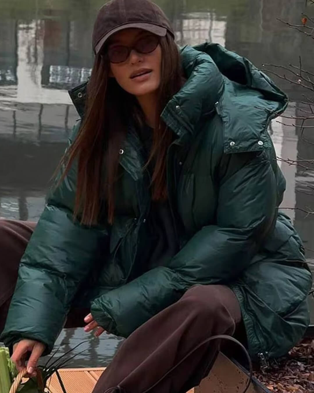 SOERA Jillian Glossy Puffer Jacket - Jackets - Green M