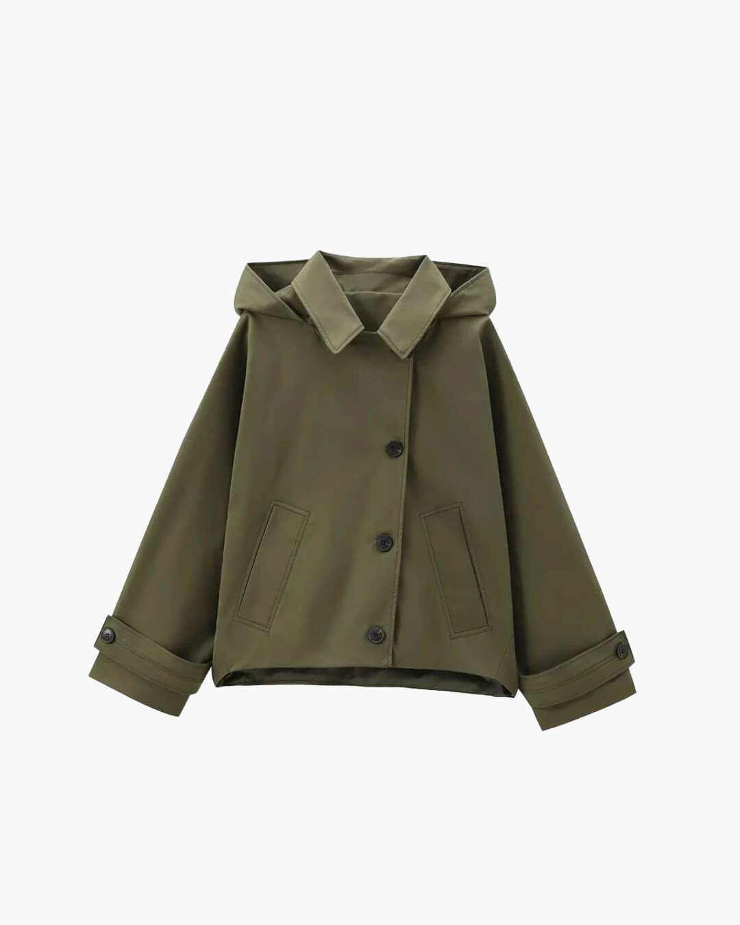 SOERA Julia Hooded Trench Coat - jackets - 3256807450484976-;vL1757549903551590828 Army Green XS