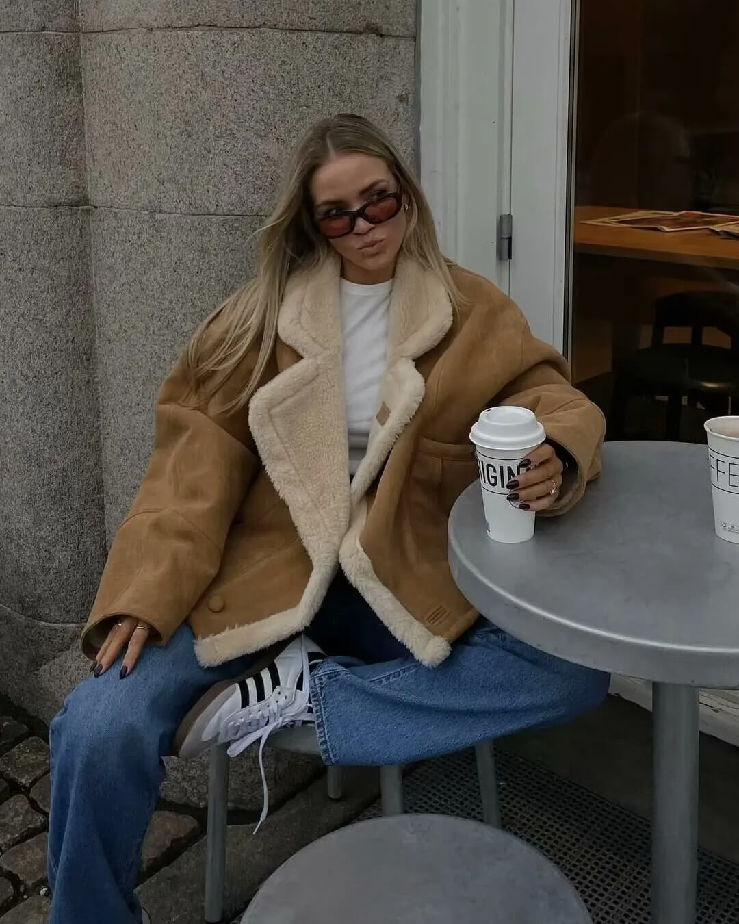 SOERA Leona Faux Leather Jacket - Jackets - EE1763304746539619640 Beige S