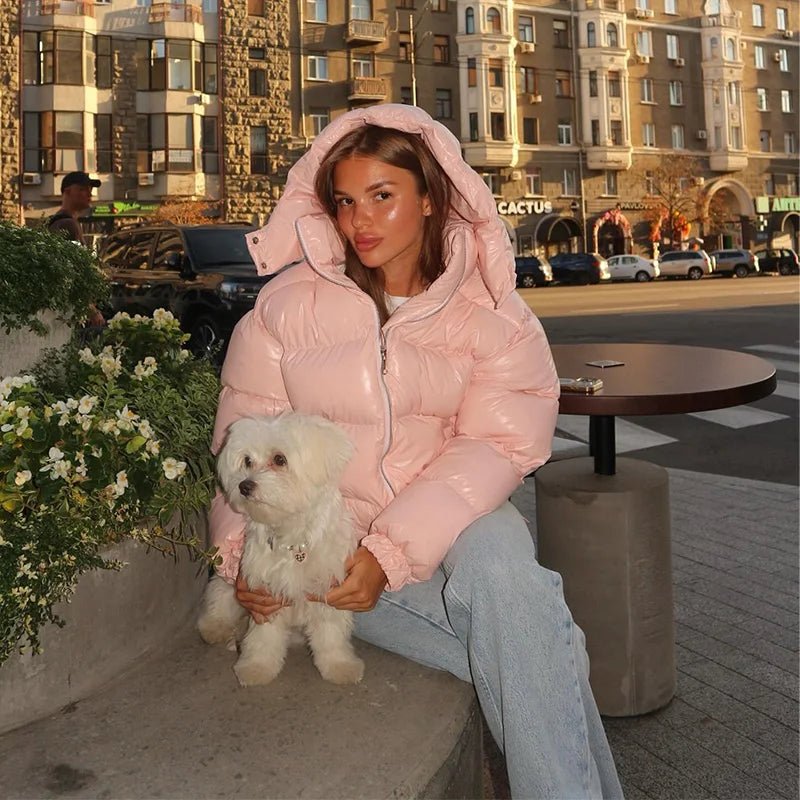 SOERA Nica Hooded Puffer Jacket - Jackets - ho1762345864134017905 Pink L