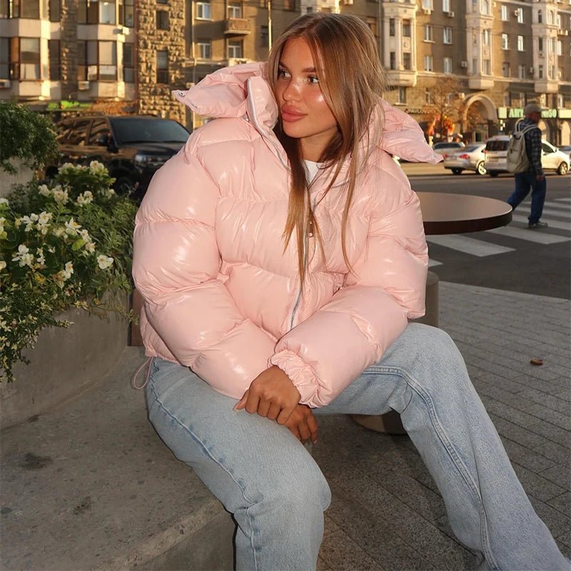 SOERA Nica Hooded Puffer Jacket - Jackets - OX1762345864133839948 Pink S