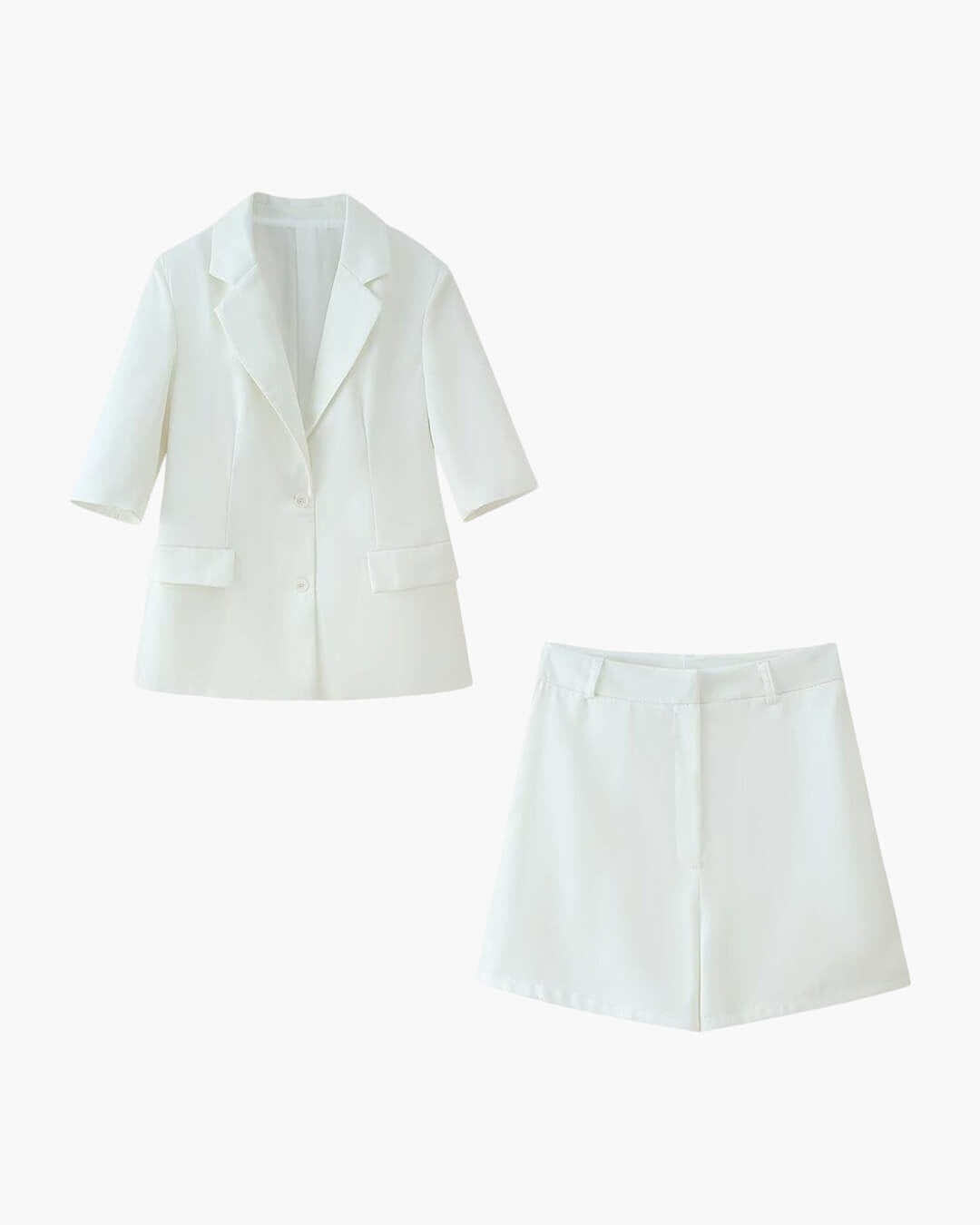 SOERA Bianca Short Sleeve Blazer Set - Matching Sets - White L
