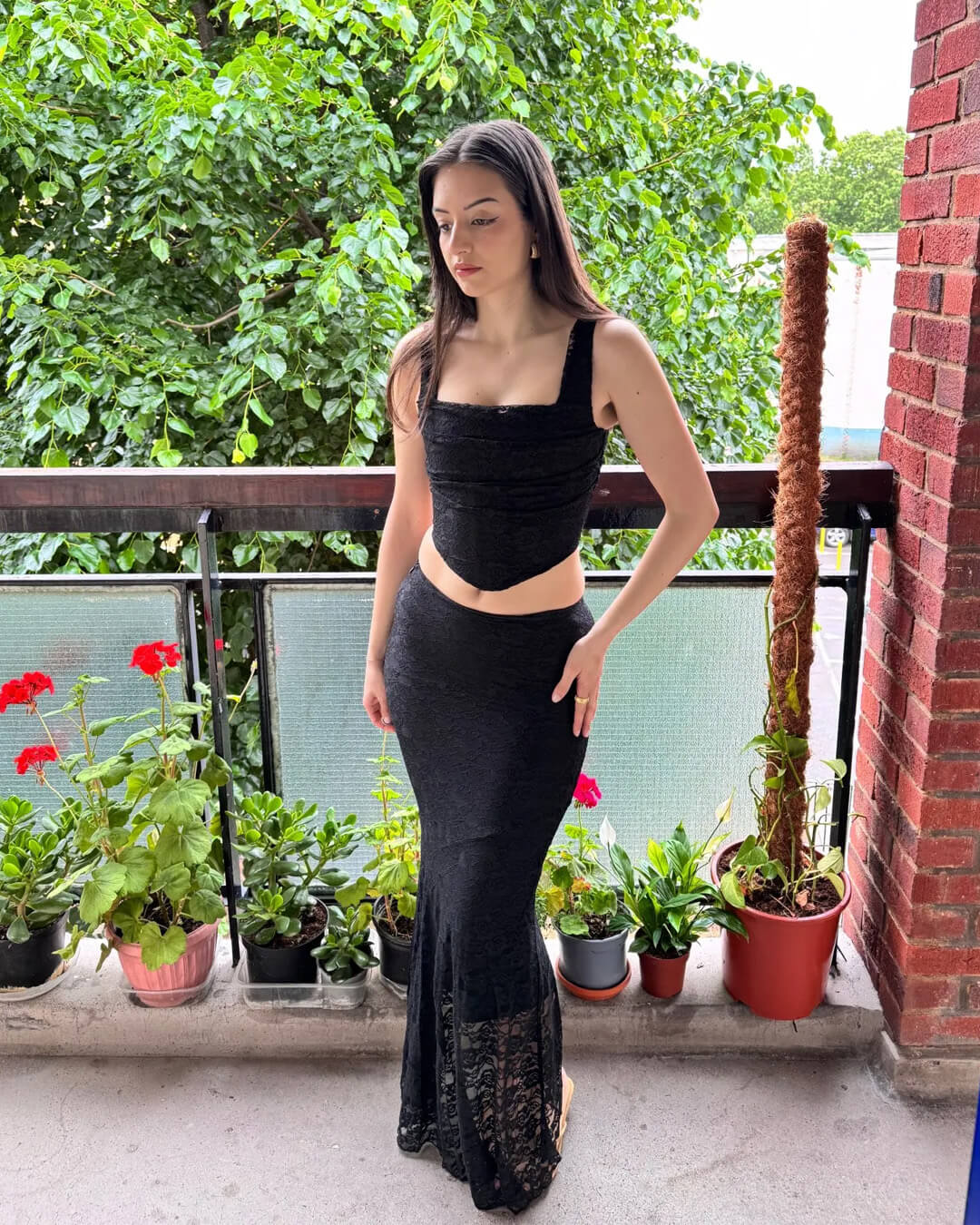 SOERA Esmeralda Lace Maxi Skirt Set - Matching Sets - 1005006072013774-;BM1770739110498960772 Black Set XS