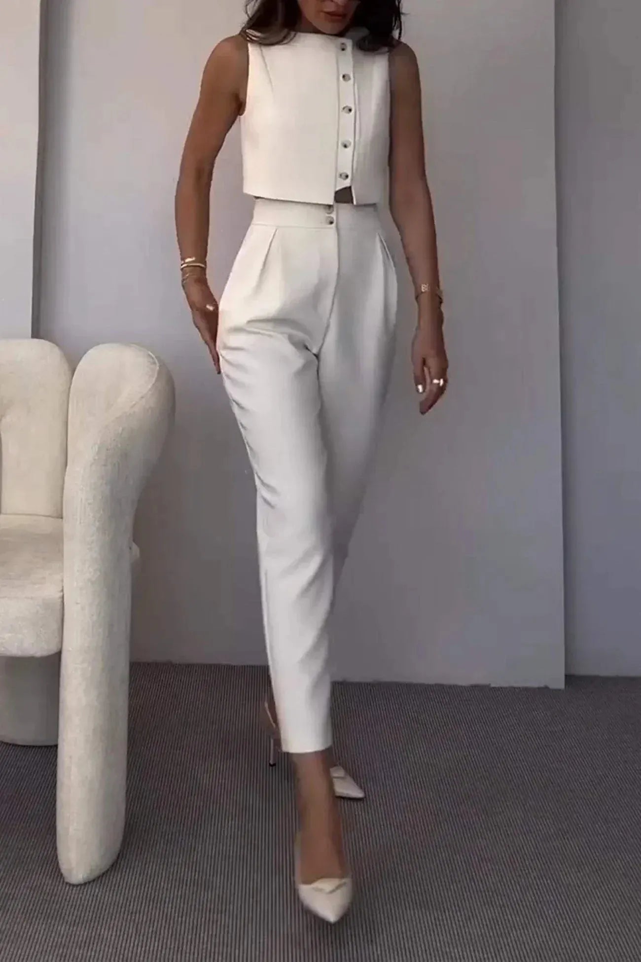 SOERA Helena Two - Piece Set - Matching Sets - White M
