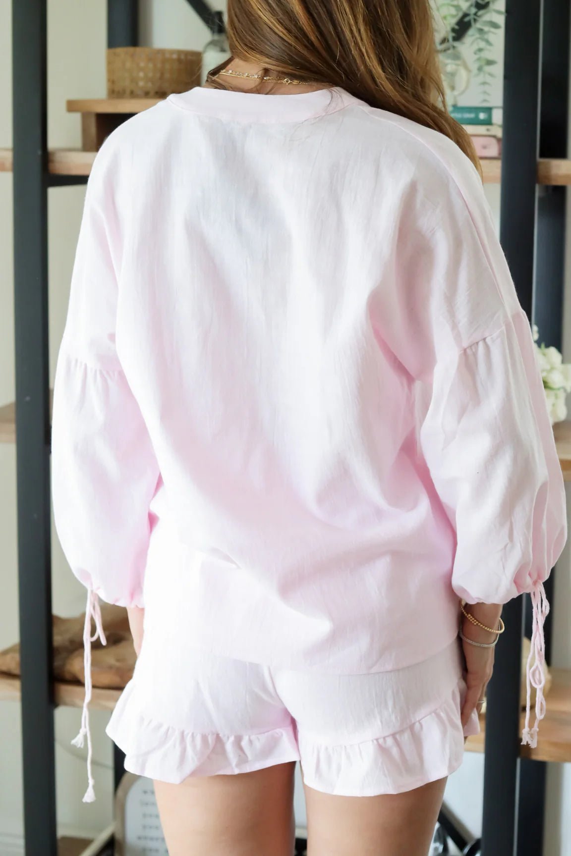 SOERA Isla Linen Two-Piece Set with Bell Sleeves - Matching Sets - S