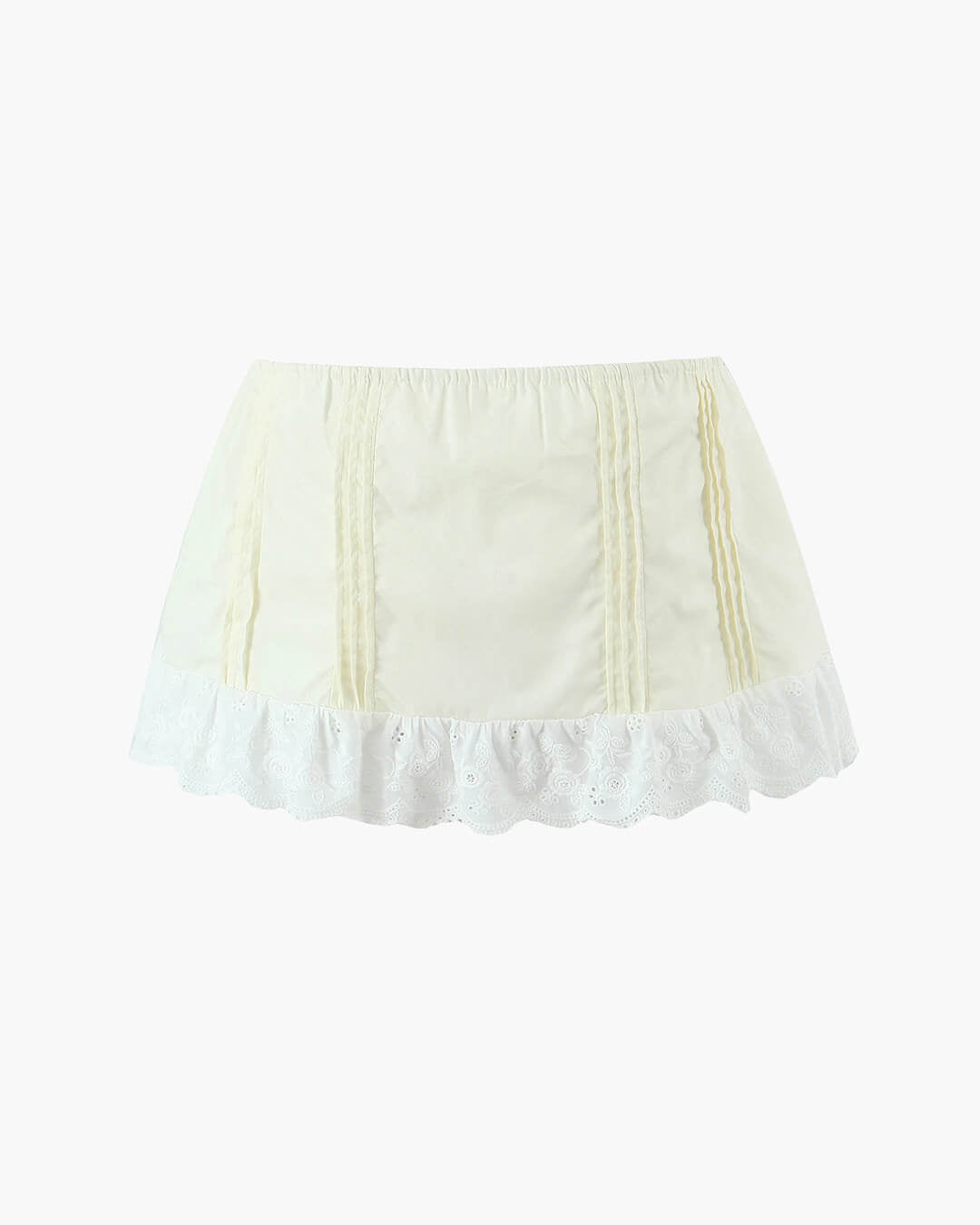 SOERA Klarissa Lace Trim Mini Skirt Set - Matching Sets - 1005008934870834-;NC1771582049197024306 Top Yellow