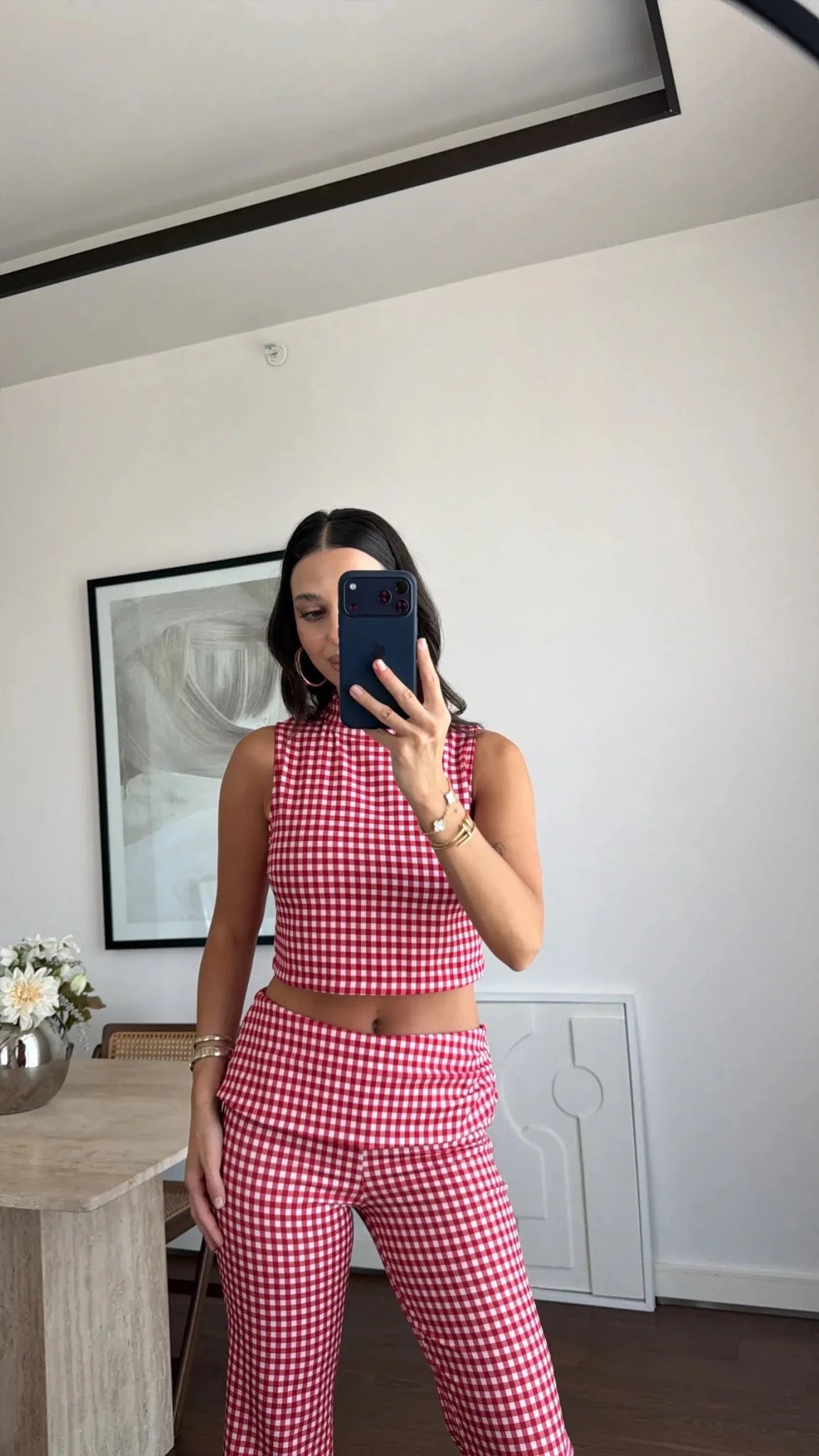 SOERA Sophia Plaid Crop Top Co-Ord Set - Set - SOERA-100355-M-OS-10947 M