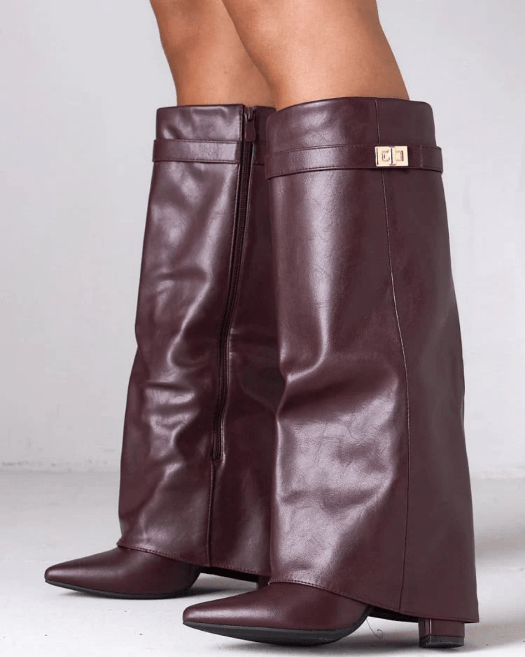 SOERA Monica Leather High Boots - Shoes - Burgundy Leather 35