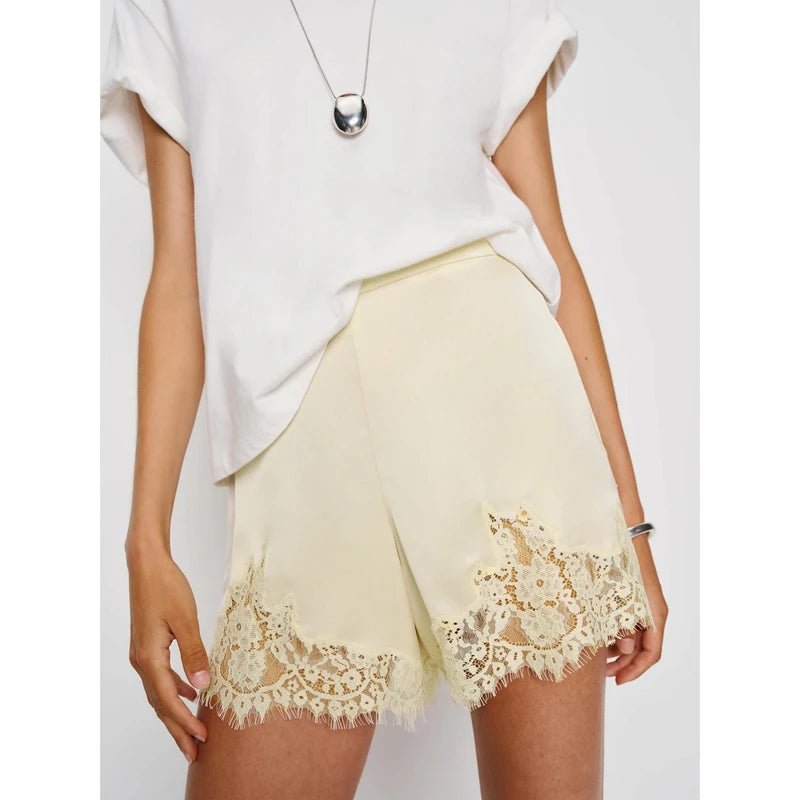 SOERA Diane Satin Silk Shorts - Shorts - 3256809744953889-;Db1767257410773952101 Beige S