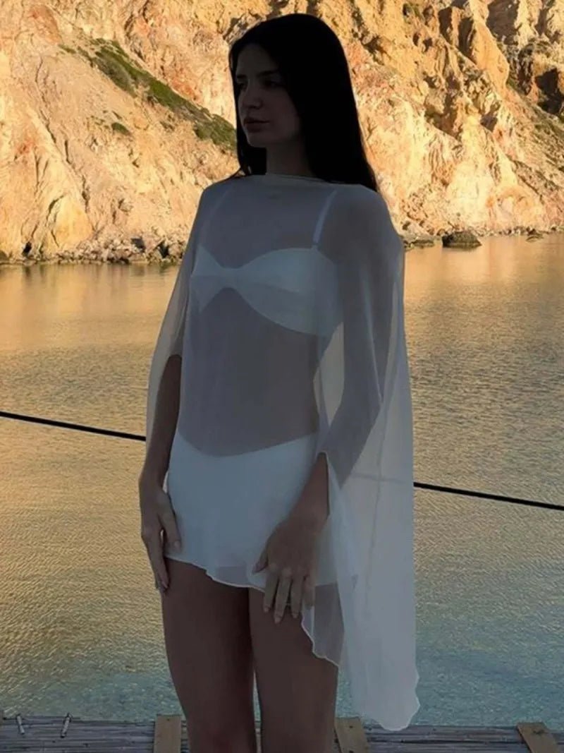 SOERA Samantha Loose Blouse Cover-up - Tops - 1005010082385565-;Zx1772135168764672286 White S
