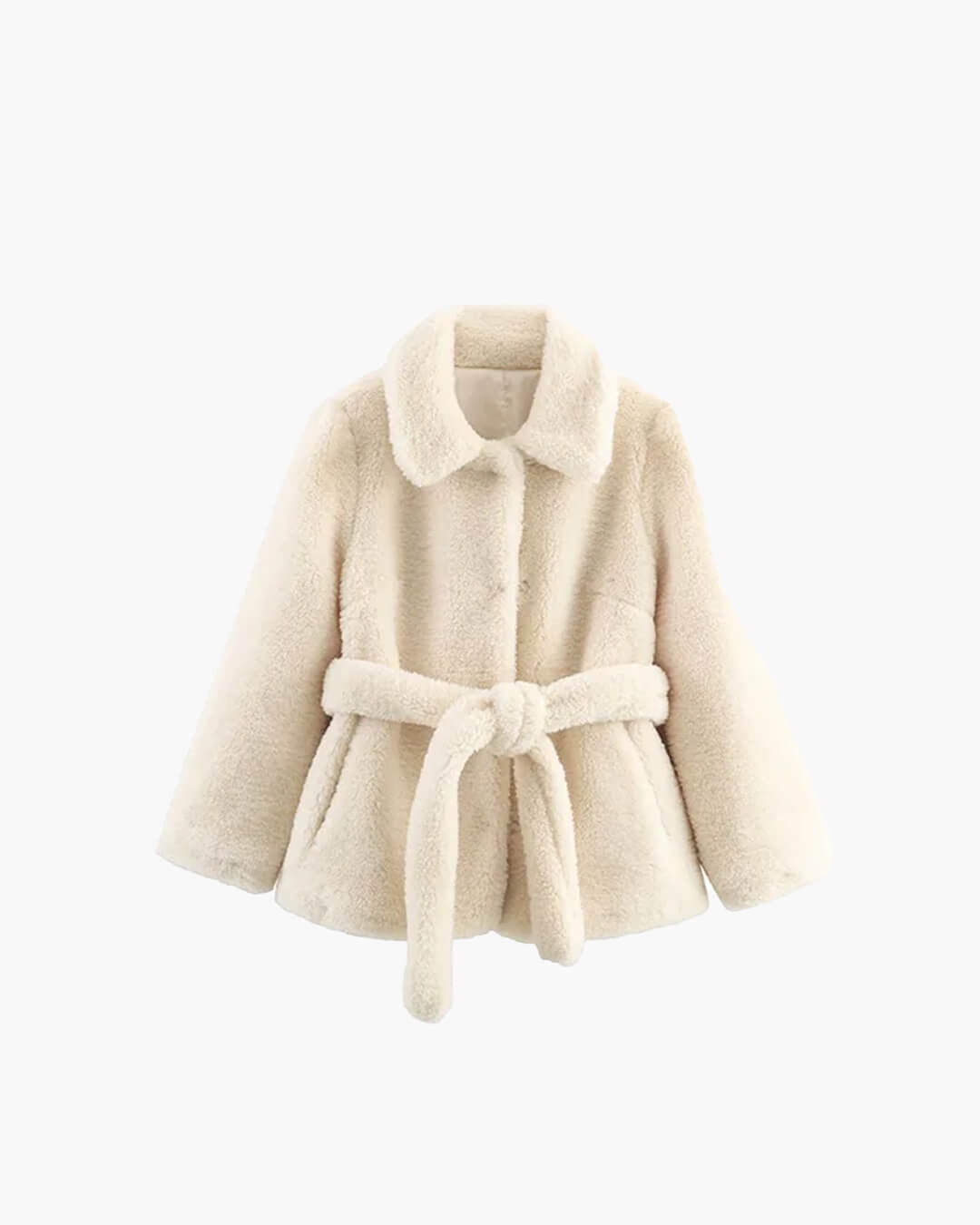 SOERA Isabelle Belted Faux Fur Coat - Womenโs Coats & Jackets - 3256810138255070-;Ht1763778893337955563 Beige S