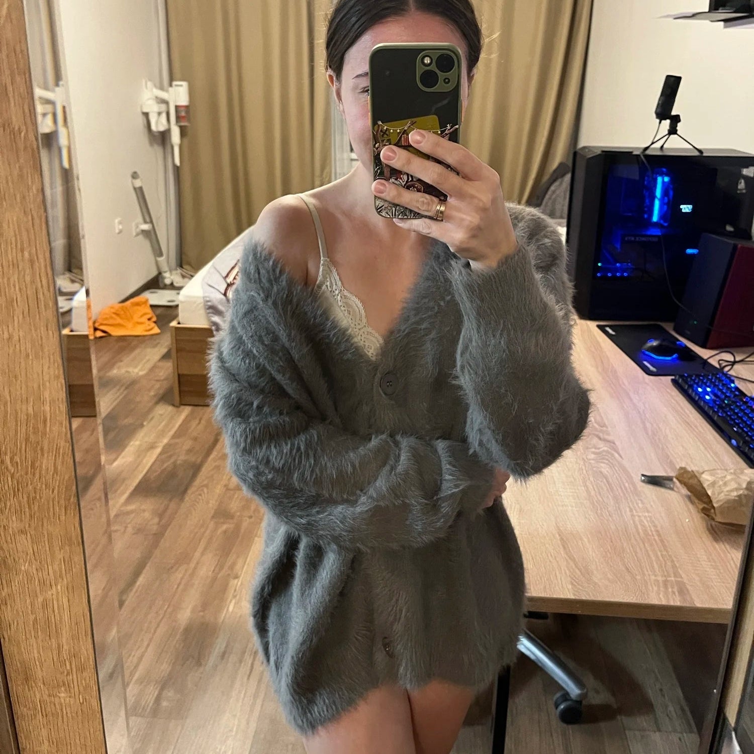 Terry Cozy Knitted Cardigan