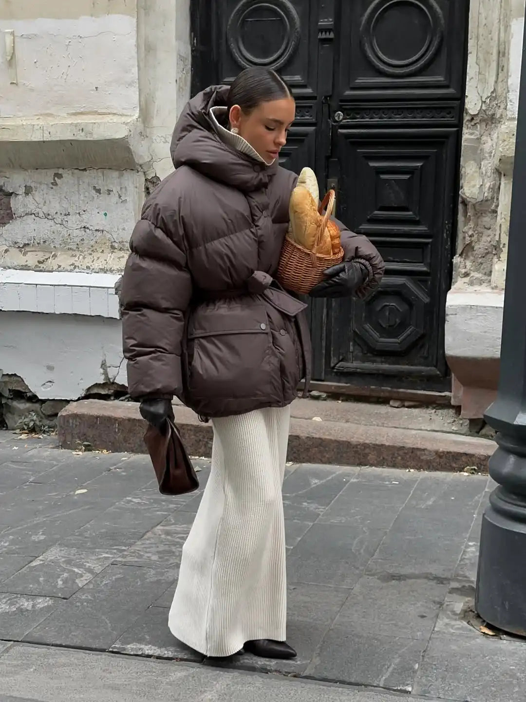 Hooded Cotton Winter Coat for Women - Warm Loose Fit Casual Outerwear 4