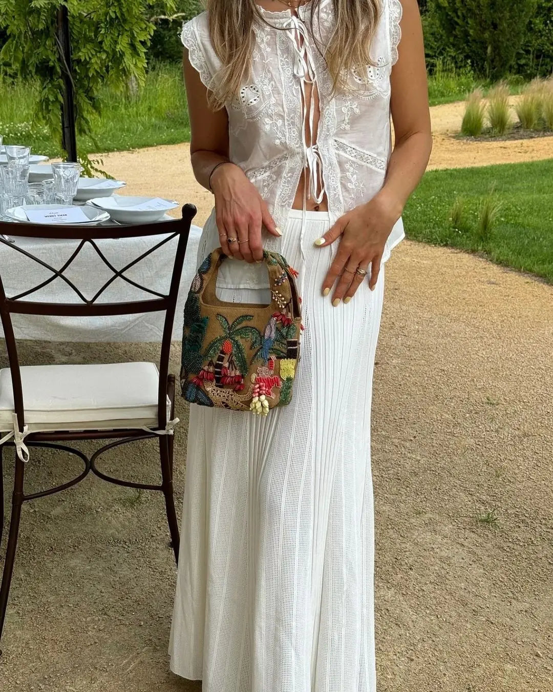 Sleeveless Lace-up Summer Blouse Cotton Floral Embroidered Lace Blouses Shirts Women Tops Vintage Boho Beach Wear Casual Blusas 1