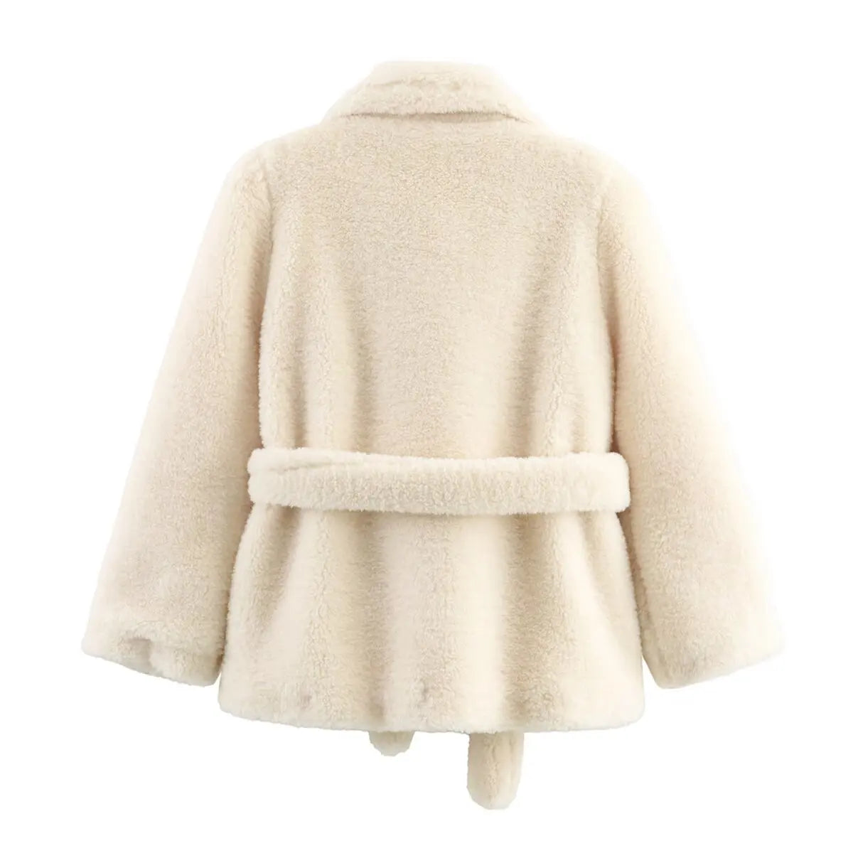 Stylish Women's Faux Fur Coat - Long Sleeve Belted Winter Coat for Women 1