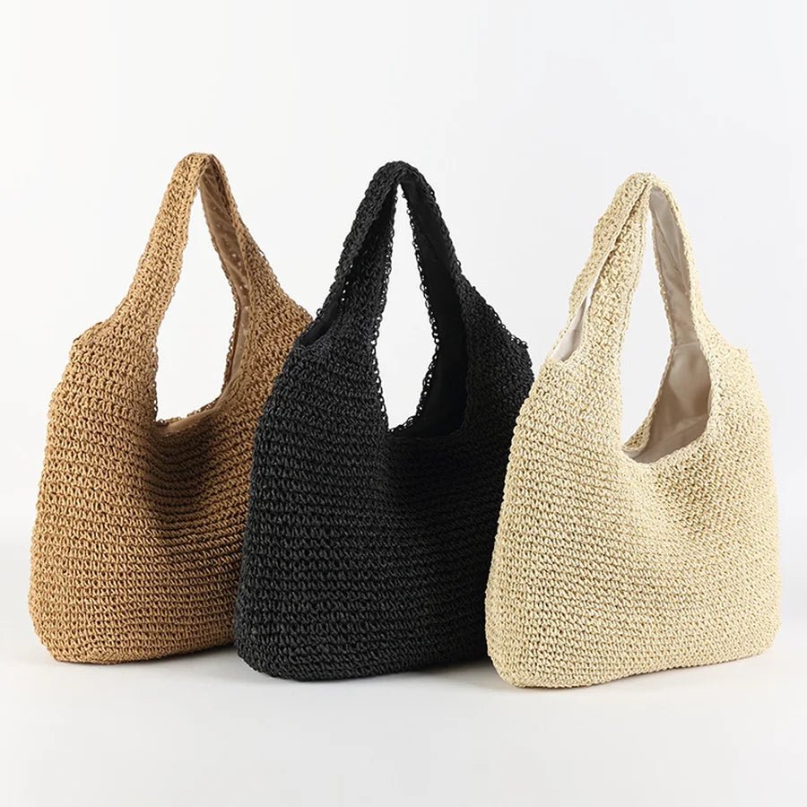SOERA Beatrice Woven Rattan Tote Bag - Bag -  Brown