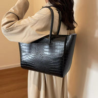Jessica Embossed Vegan Leather Tote