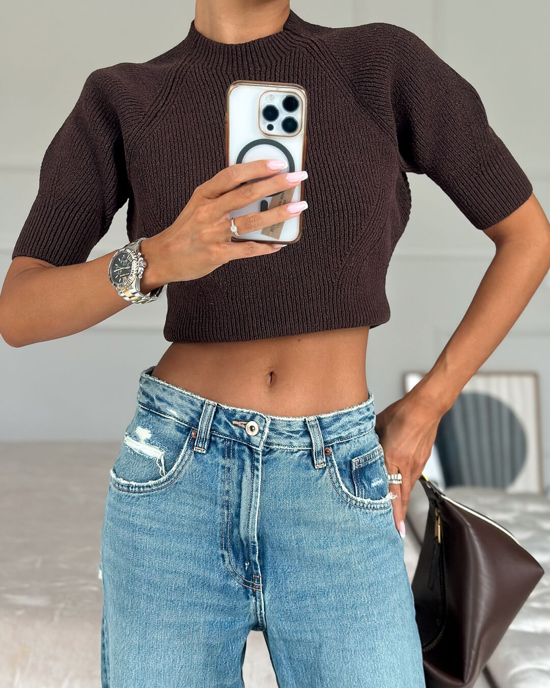 Paloma Seamless Knit Crop Top