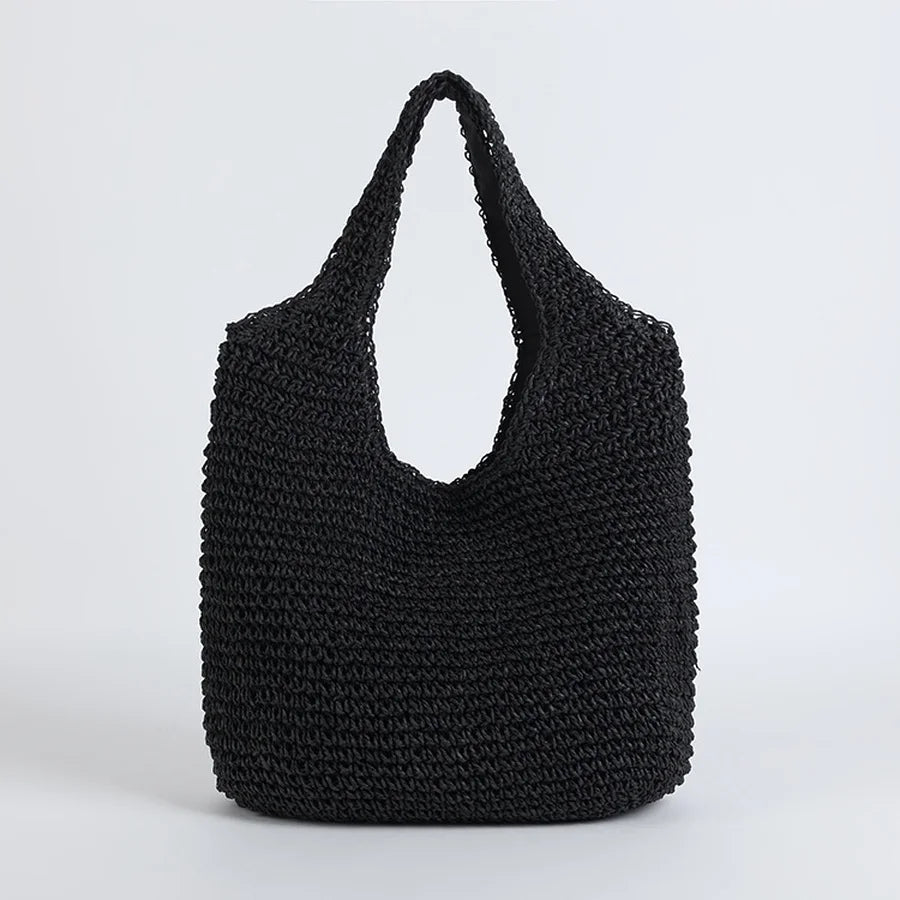 SOERA Beatrice Woven Rattan Tote Bag - Bag -  Beige