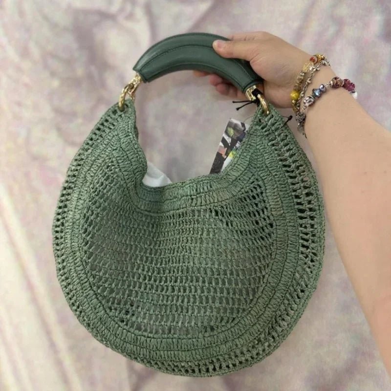 SOERA Bianca Crescent Woven Bag - Bag -  Royal Blue