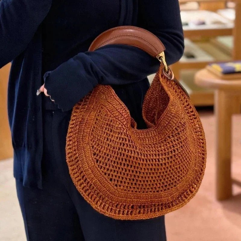 SOERA Bianca Crescent Woven Bag - Bag -  Royal Blue