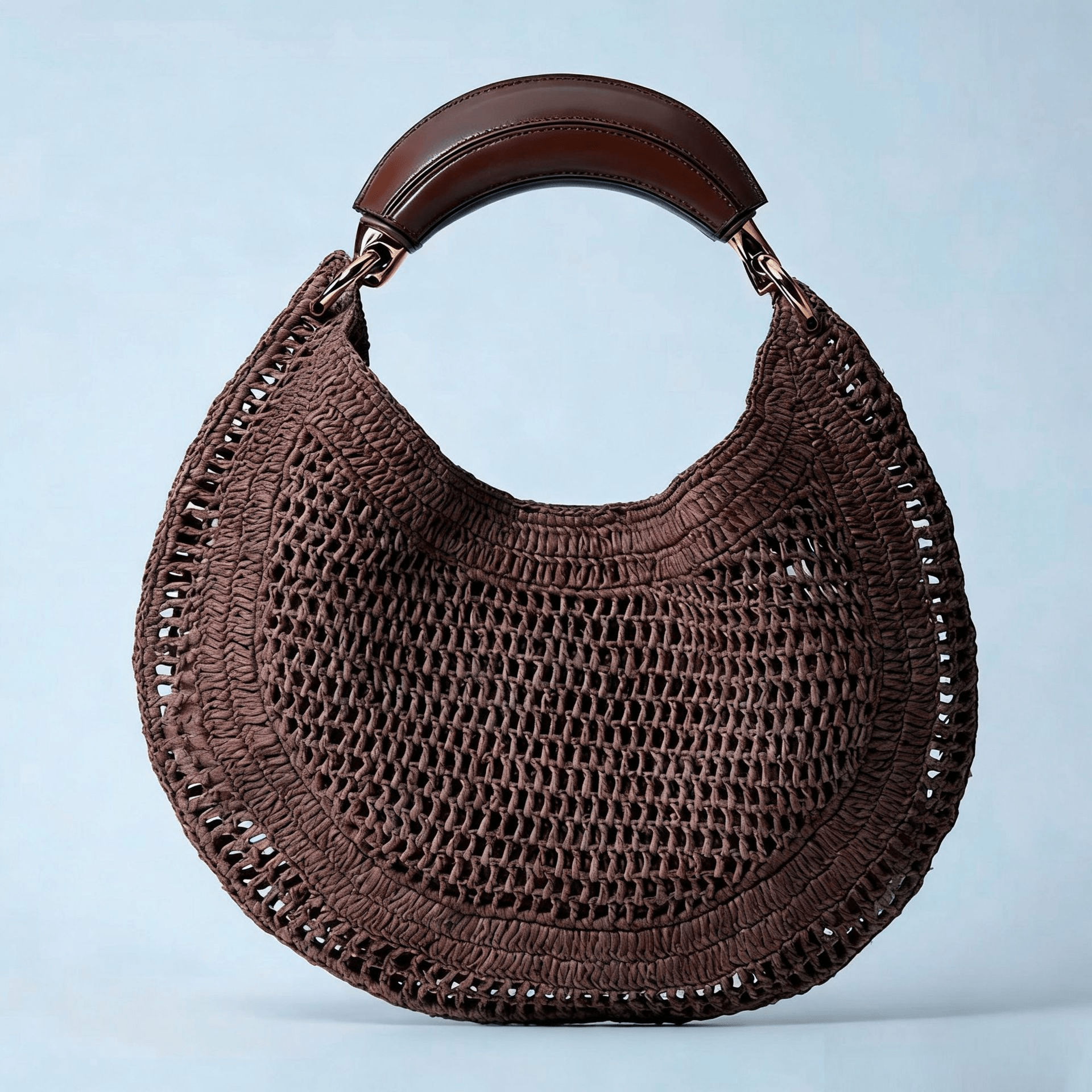 SOERA Bianca Crescent Woven Bag - Bag - SOERA-655299-BRO-OS-67011 Dark Brown