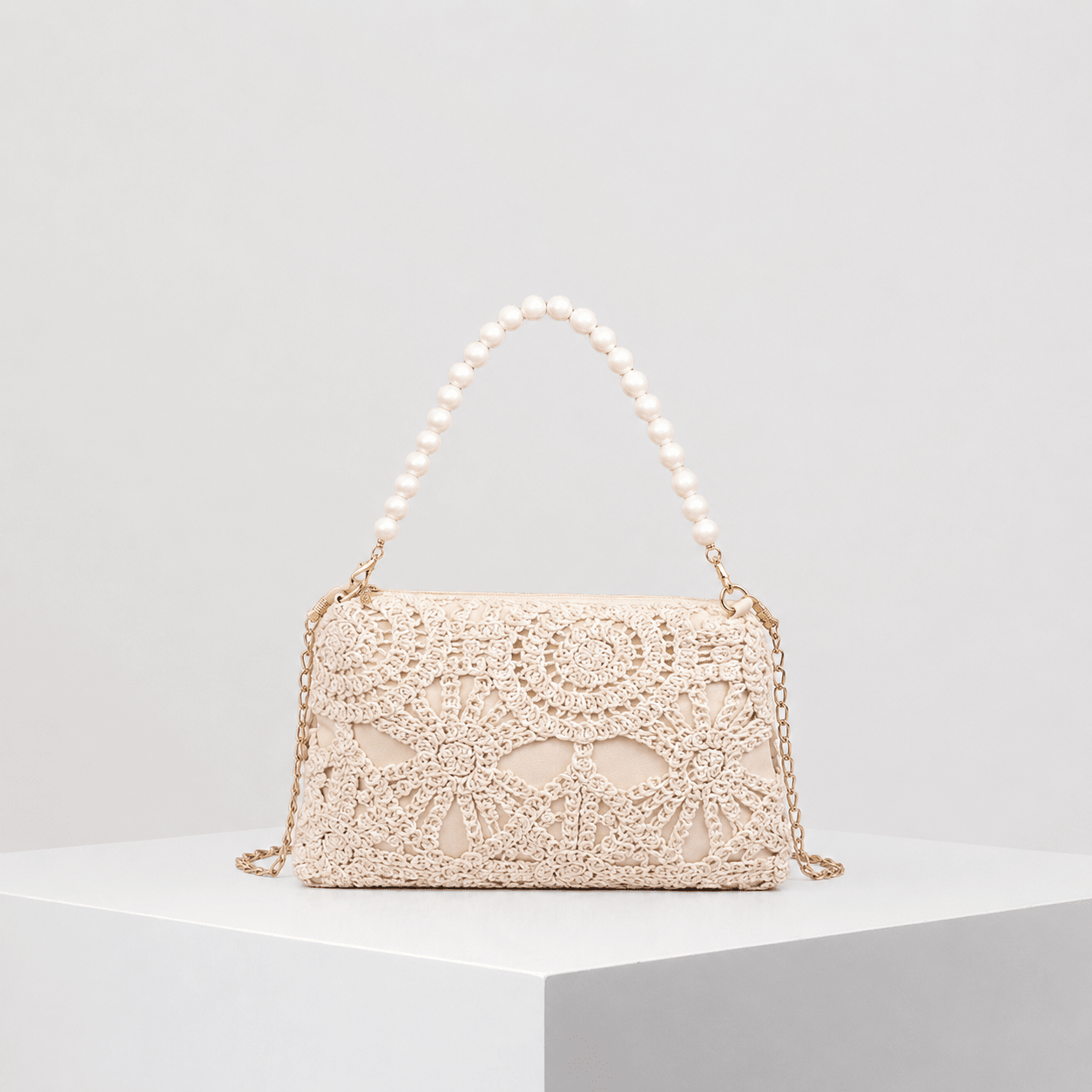 SOERA Sophia Floral Boho Clutch - Bag -  Cream