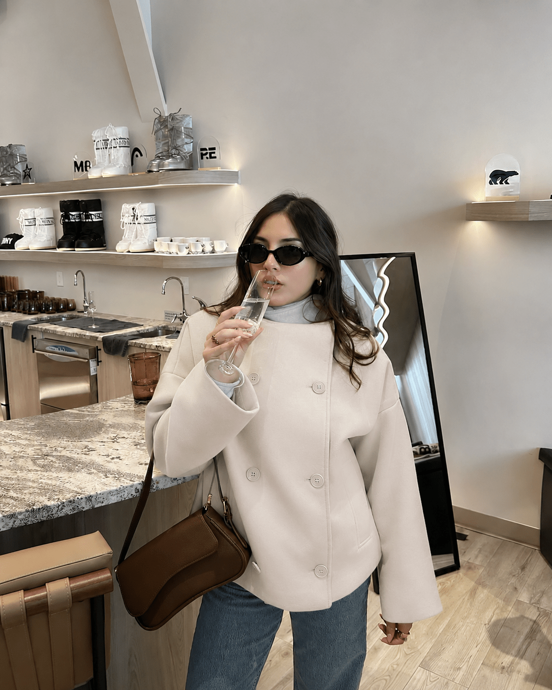 SOERA Clarissa Jacket with Stand Collar - Coats & Jackets - SOERA-800579-BEI-XS-81411 Light Beige XS