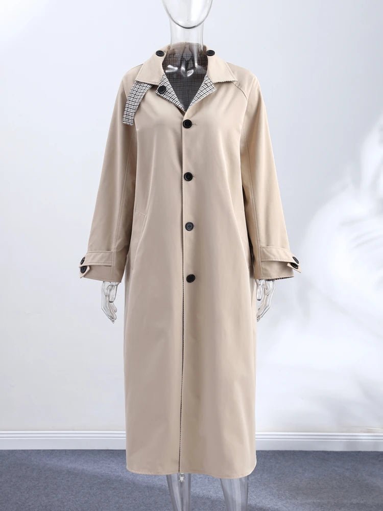 SOERA Florence Reversible Plaid Long Coat - Coats & Jackets - 1005011739912982-;AD1775445300151071662 XS