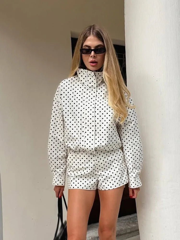 SOERA Hermine Polka Dot Jacket - Coats & Jackets - 1005009613676654-;FE1773321573205098908 Brown XS
