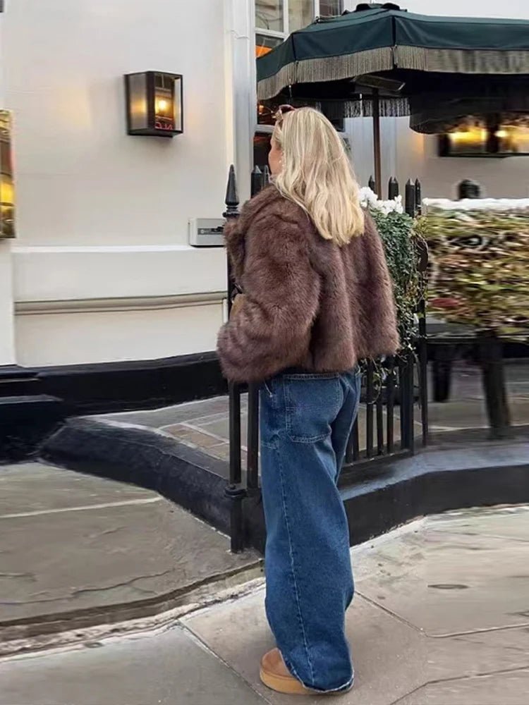 SOERA Marian Faux Fur Coat - Coats & Jackets - 3256809642752686-;EC1763048697012797529 Coffee S